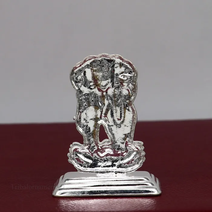 Sterling silver handmade design Indian Idols Lord Laxmi Narayana standing statue figurine puja articles decorative gift diwali puja art79 TRIBAL ORNAMENTS Necklaces