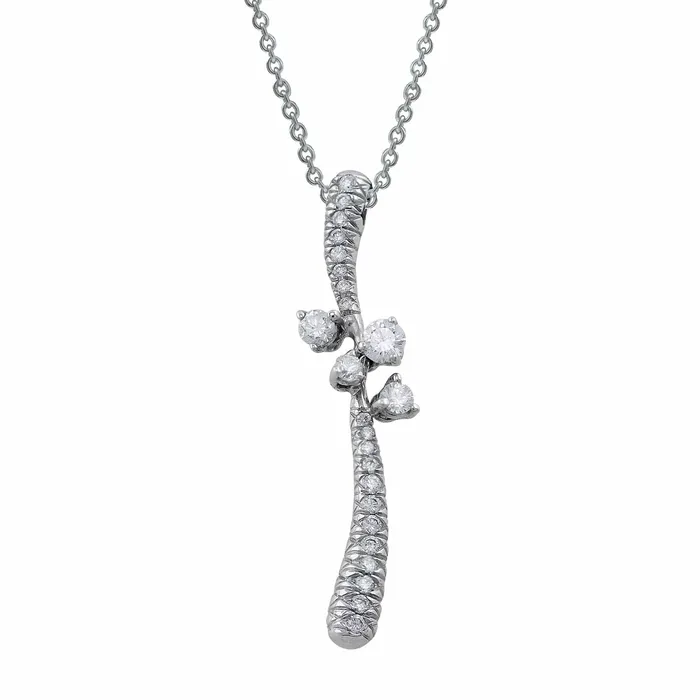 18k White Gold Diamond Free Form Pendant CJ Charles Jewelers PreStyled Sets 18k White Gold Diamond Free Form Pendant CJ Charles Jewelers PreStyled Sets