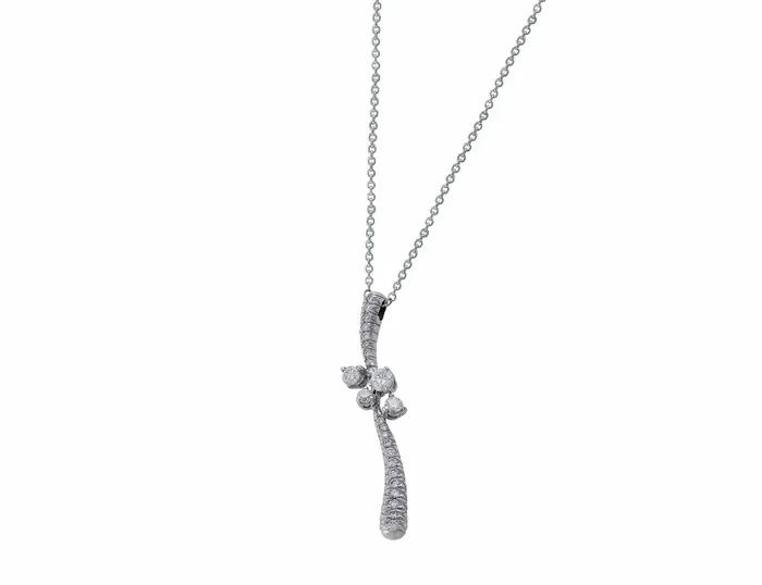 18k White Gold Diamond Free Form Pendant CJ Charles Jewelers PreStyled Sets 18k White Gold Diamond Free Form Pendant CJ Charles Jewelers PreStyled Sets