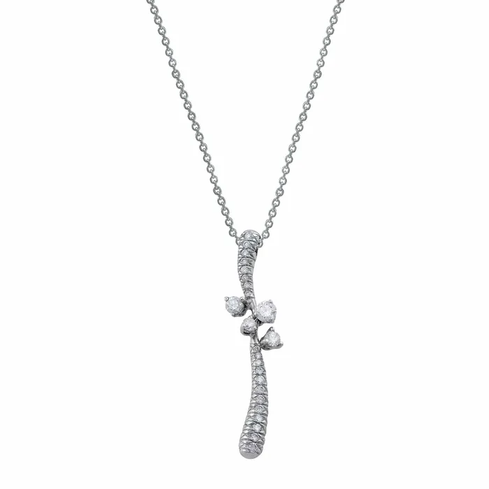 18k White Gold Diamond Free Form Pendant CJ Charles Jewelers PreStyled Sets 18k White Gold Diamond Free Form Pendant CJ Charles Jewelers PreStyled Sets