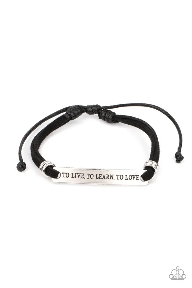 Bracelets Paparazzi Jewelry Paparazzi Bracelet To Live To Learn To Love Black Bracelets Paparazzi Jewelry Paparazzi Bracelet To Live To Learn To Love Black