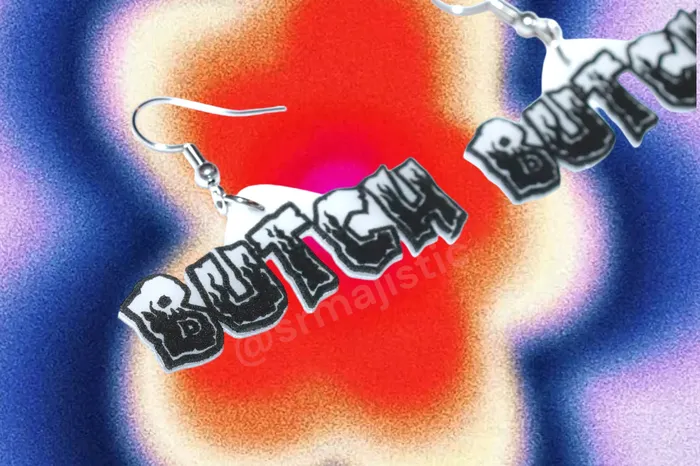 Butch and Femme Retro Flame Handmade Earrings Sam Makes Things Earrings