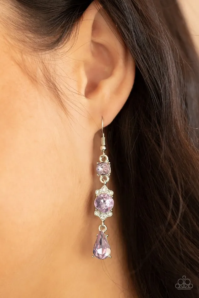Earrings Paparazzi Jewelry Paparazzi Earring Outstanding Opulence Purple