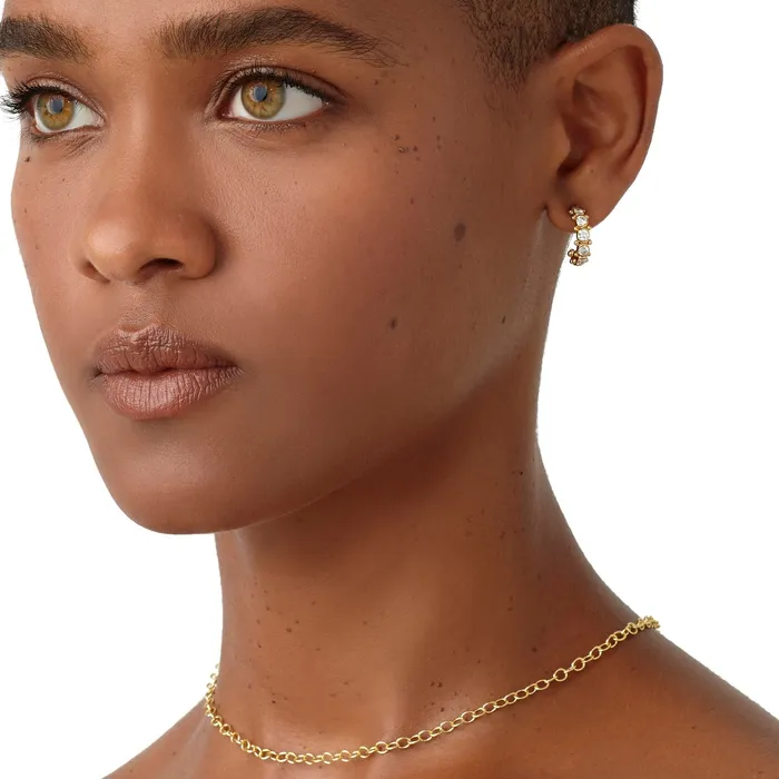 Earrings Temple St Clair Temple St Clair Diamond Eternity Hoop Earrings