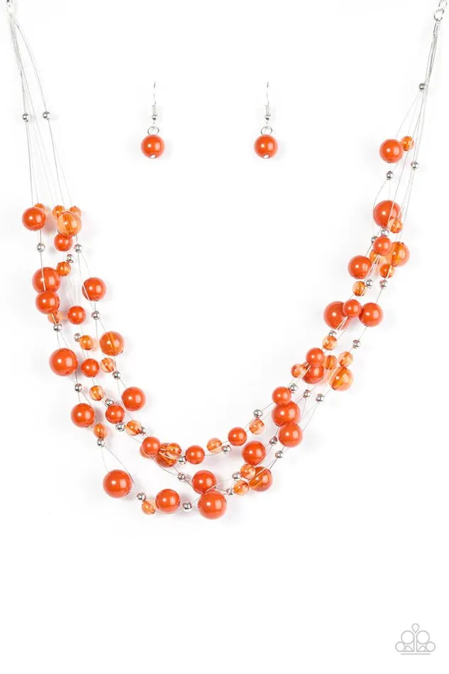 Necklaces Paparazzi Jewelry Paparazzi Necklace Set The World On WIRE Orange