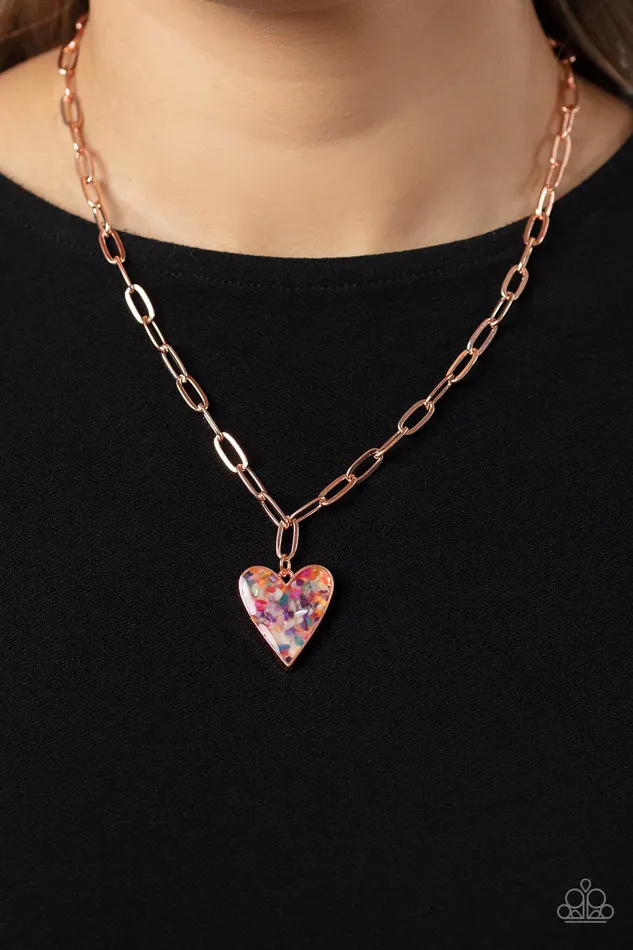 Paparazzi Accessories Necklaces Paparazzi Necklace Kiss and SHELL Copper
