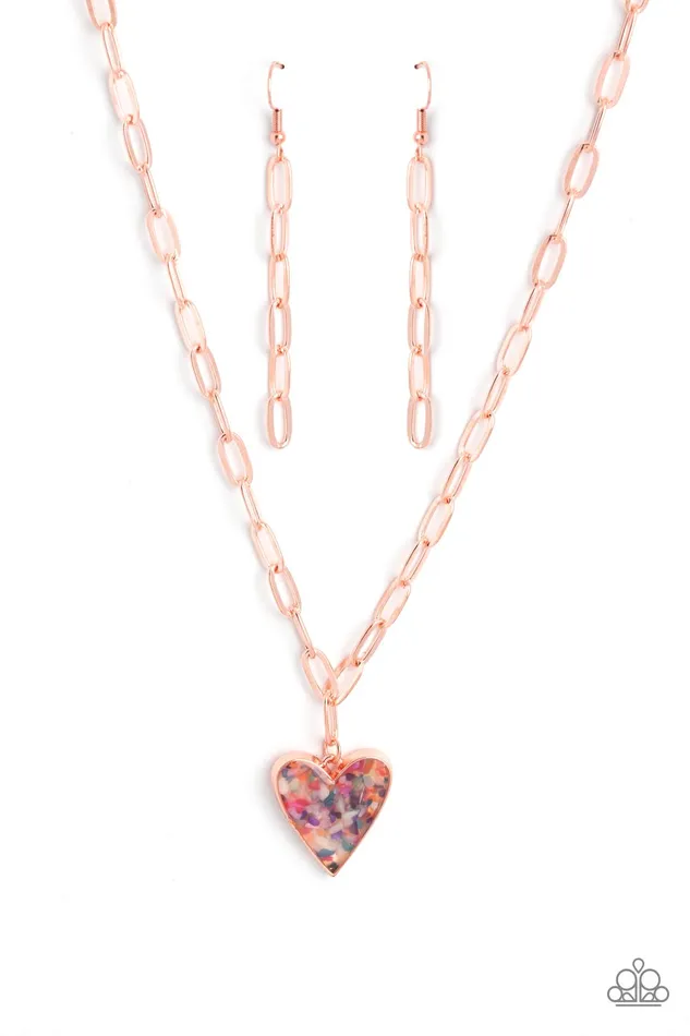 Paparazzi Accessories Necklaces Paparazzi Necklace Kiss and SHELL Copper