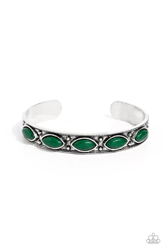 Paparazzi Bracelet Out in the Boonies Green Paparazzi Jewelry Bracelets
