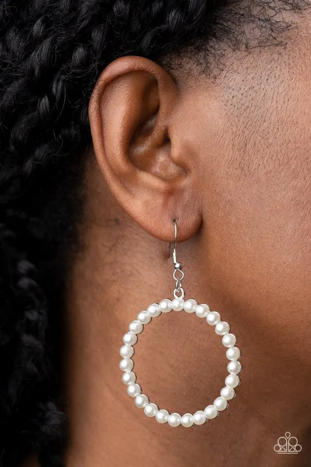 Paparazzi Earring Can I Get A Hallelujah White Paparazzi Jewelry Earrings