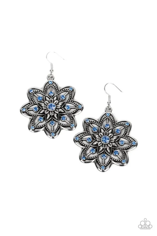 Paparazzi Earring Prismatic Perennial Blue Paparazzi Jewelry Earrings