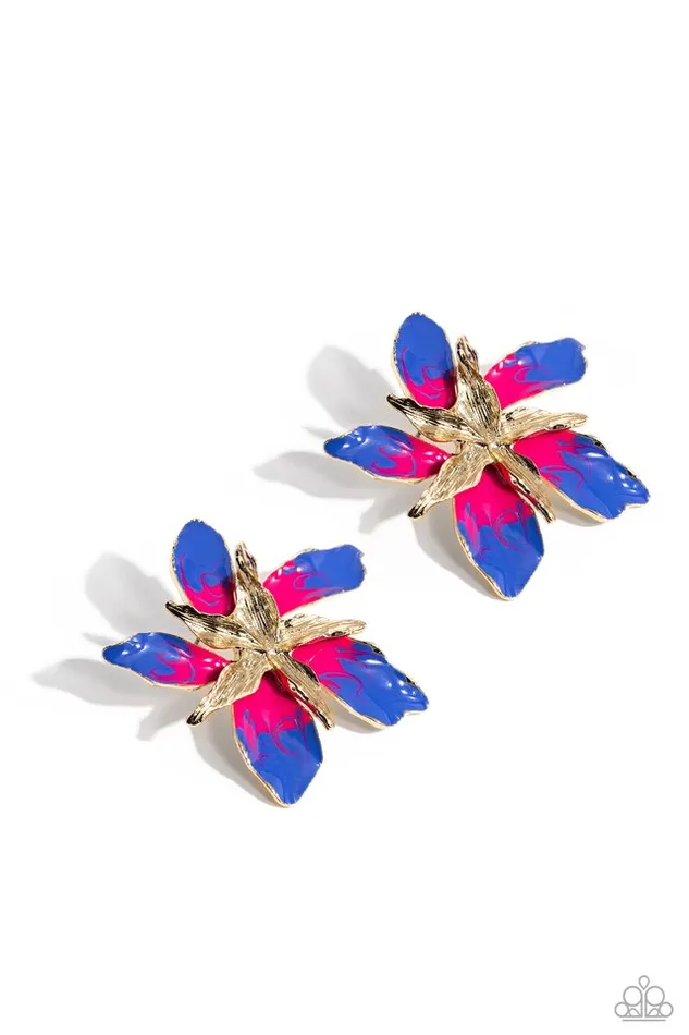 Paparazzi Jewelry Earrings Paparazzi Earring Warped Wallflower Multi