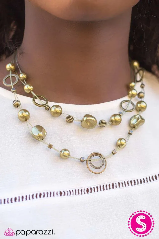 Paparazzi Jewelry Necklaces Paparazzi Necklace When I Think Of You Brass