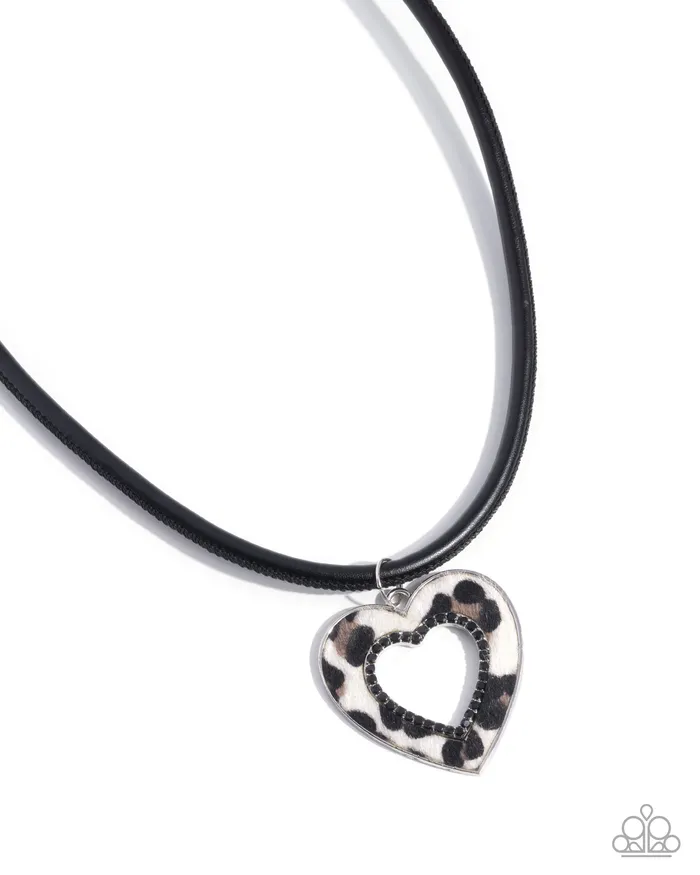 Paparazzi Necklace Ferocious Flirt Black Paparazzi Jewelry Necklaces