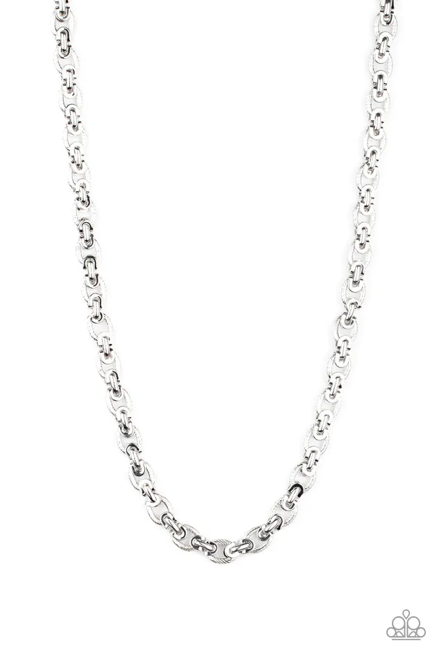 Paparazzi Necklace Grit and Gridiron Silver Paparazzi Jewelry Necklaces Paparazzi Necklace Grit and Gridiron Silver Paparazzi Jewelry Necklaces
