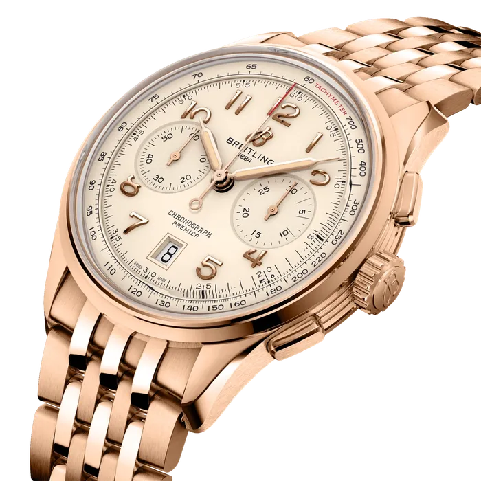 PreStyled Sets Breitling Breitling B01 Chronograph 42 18K Red Gold Ivory Dial PreStyled Sets Breitling Breitling B01 Chronograph 42 18K Red Gold Ivory Dial