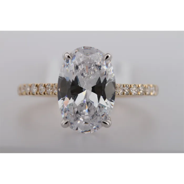 PreStyled Sets Engagement Collections 14K Yellow Gold Diamond Semimount with White Gold Hidden Halo PreStyled Sets Engagement Collections 14K Yellow Gold Diamond Semimount with White Gold Hidden Halo