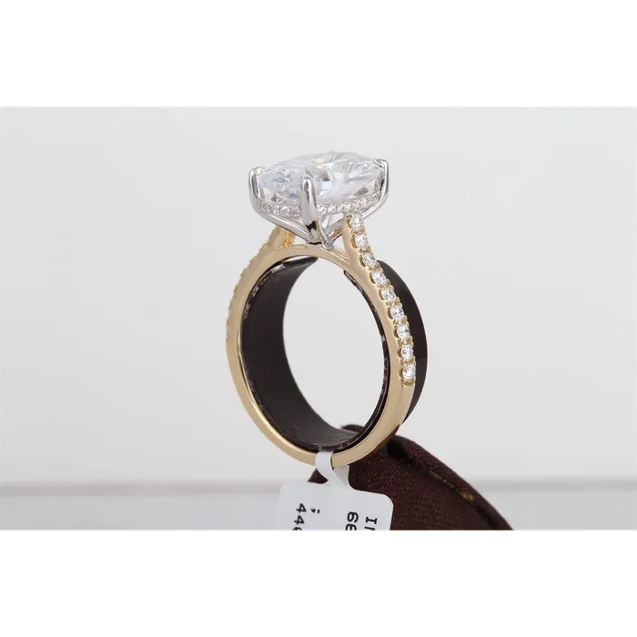 PreStyled Sets Engagement Collections 14K Yellow Gold Diamond Semimount with White Gold Hidden Halo PreStyled Sets Engagement Collections 14K Yellow Gold Diamond Semimount with White Gold Hidden Halo