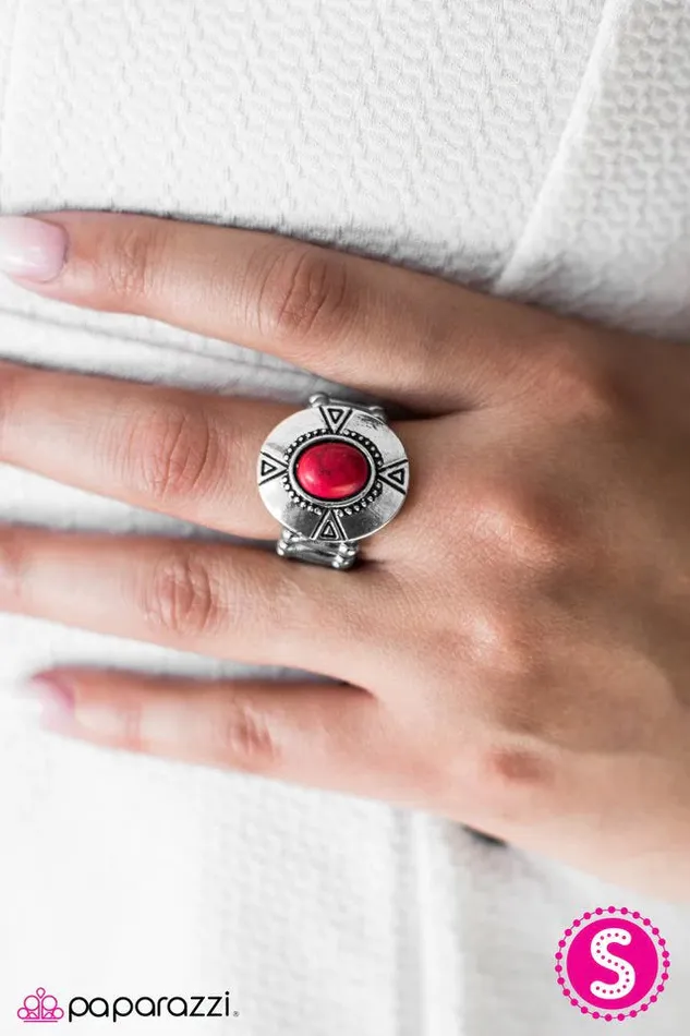 Rings Paparazzi Ring Mesa Magic Red Paparazzi Jewelry