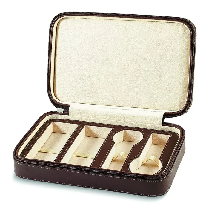 Bey Berk Francis Leather Two Watch And Two Sunglass Travel Case Bey Berk Watches Bey Berk Francis Leather Two Watch And Two Sunglass Travel Case Bey Berk Watches