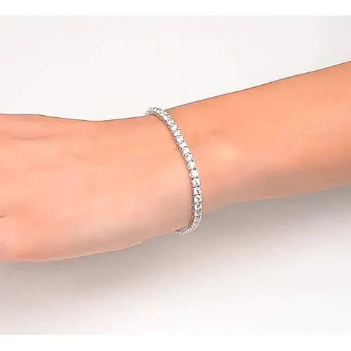 GB Bracelets 12 Carat Natural Earth Mined Diamond Tennis Bracelet