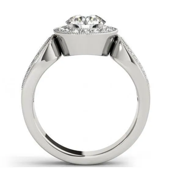 GB Rings Natural Earth Mined Diamond Anniversary Round Engagement Halo Ring 135 Carat WG 14K GB Rings Natural Earth Mined Diamond Anniversary Round Engagement Halo Ring 135 Carat WG 14K