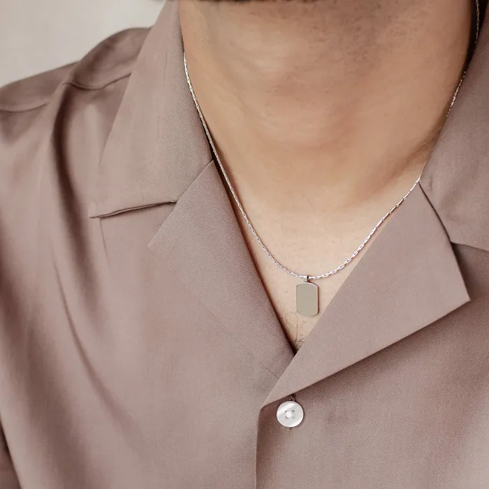 Hexagon Cobra Chain Necklace Waterproof Hey Happiness Necklaces