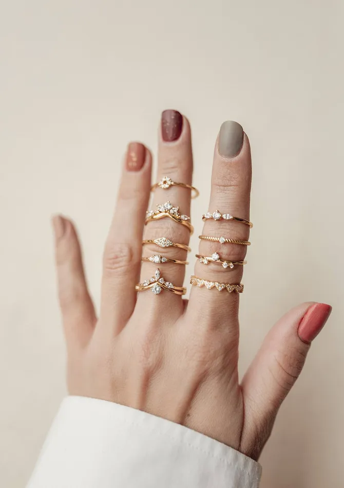 Hey Happiness Rings Slim Diamond Ring Sterling Silver Gold Hey Happiness Rings Slim Diamond Ring Sterling Silver Gold