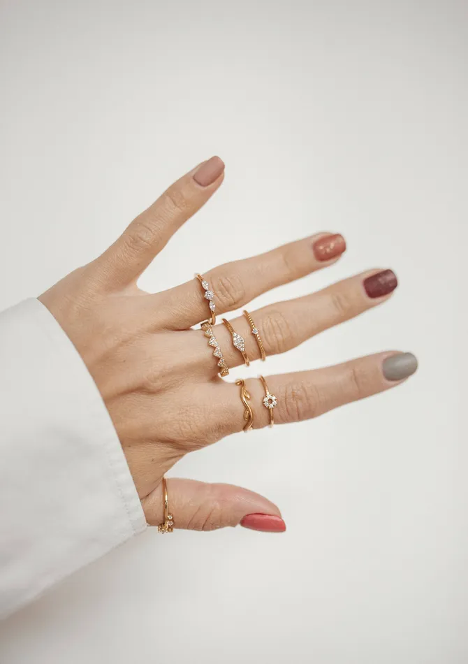 Hey Happiness Rings Slim Diamond Ring Sterling Silver Gold Hey Happiness Rings Slim Diamond Ring Sterling Silver Gold