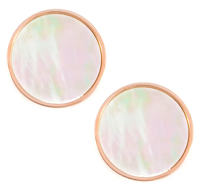 Hey Happiness Shell Shine Stud Earrings Rose Gold Earrings