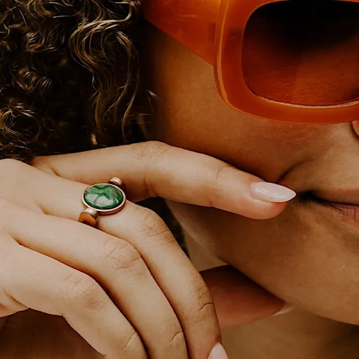 MyCONQUERing Rings African Jade Crystal Fidget Ring
