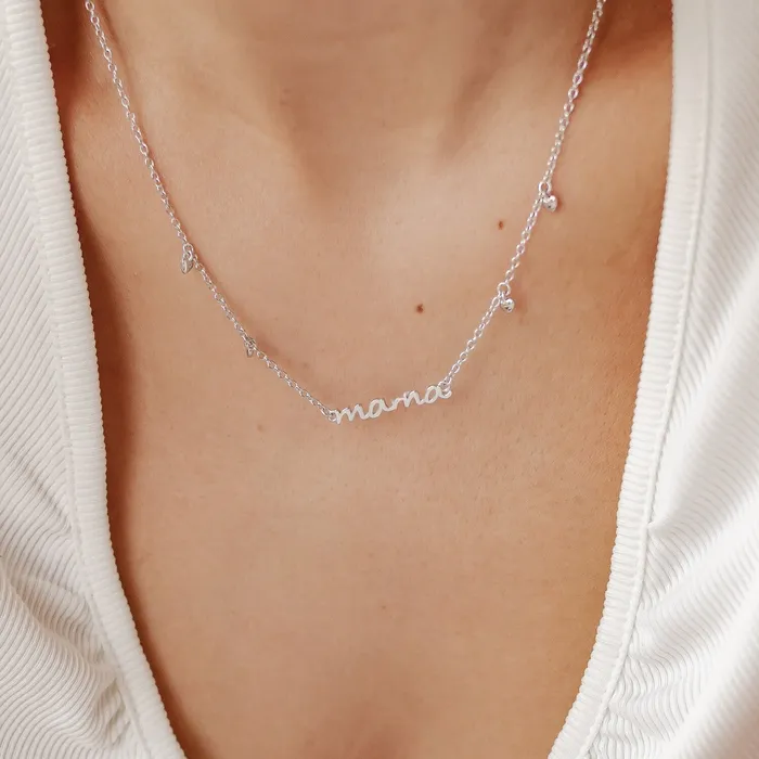 Necklaces Mama Heart Charms Necklace Sterling Silver Hey Happiness