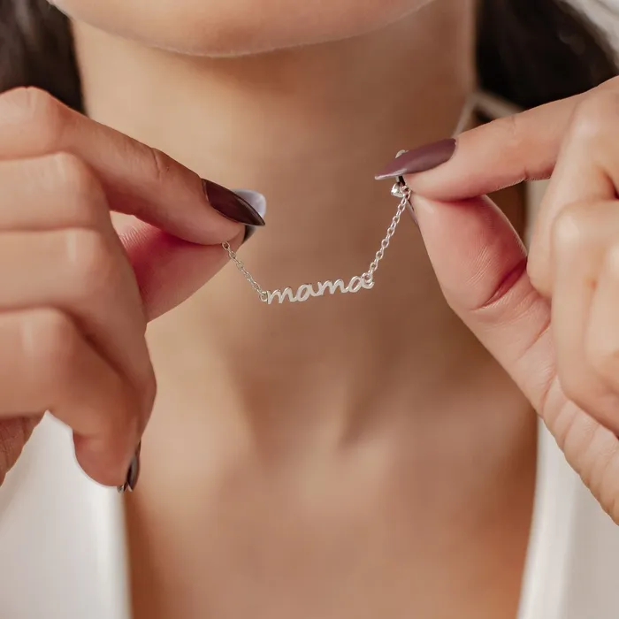 Necklaces Mama Heart Charms Necklace Sterling Silver Hey Happiness