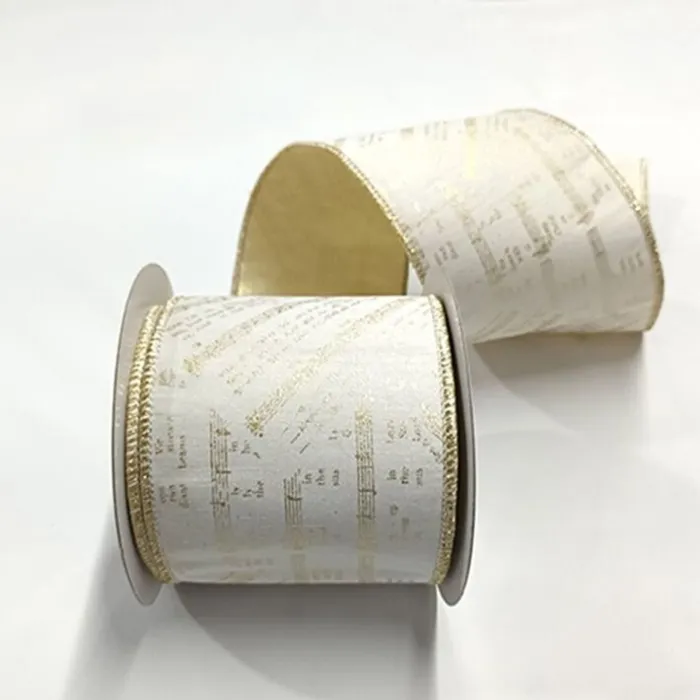 PreStyled Sets Regency International Regency International 4 x 5Y Holy Night Music Gold Foil Ribbon PreStyled Sets Regency International Regency International 4 x 5Y Holy Night Music Gold Foil Ribbon