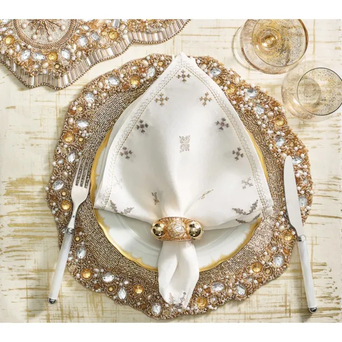Rings Kim Seybert Kim Seybert Napkin Ring Regent Ivory Set Of 4