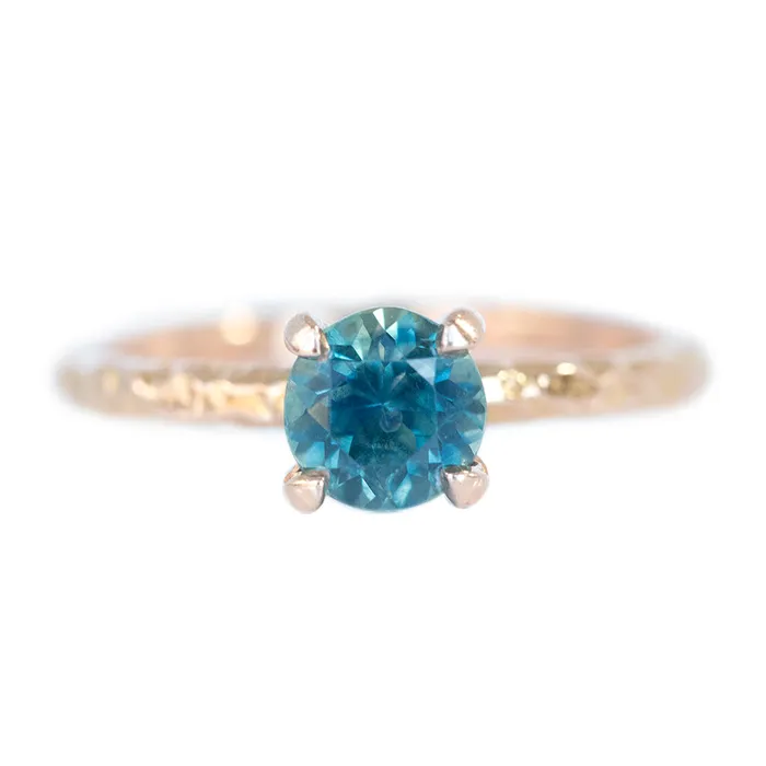 106ct Montana Sapphire Evergreen Solitaire in 18k Rose Gold Anueva Jewelry PreStyled Sets 106ct Montana Sapphire Evergreen Solitaire in 18k Rose Gold Anueva Jewelry PreStyled Sets