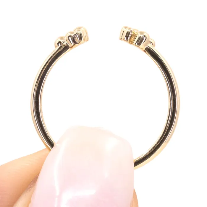 Anueva Jewelry Micro Bubbles Beaded Open Band Rings