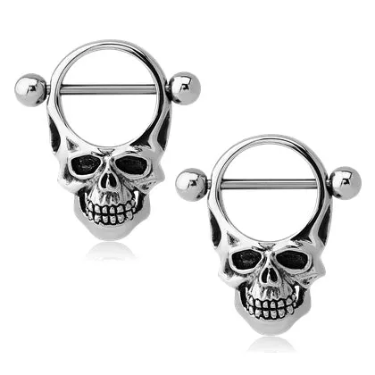 Bracelets Tulsa Body Jewelry Skull Stainless Nipple Shields