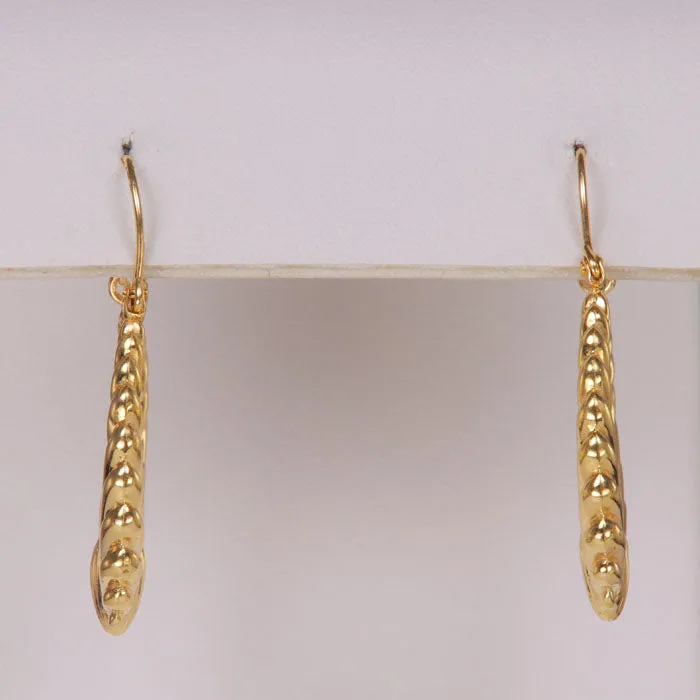 Earrings Moriartys Gem Art 14K Yellow Gold Knocker Hoop Earrings