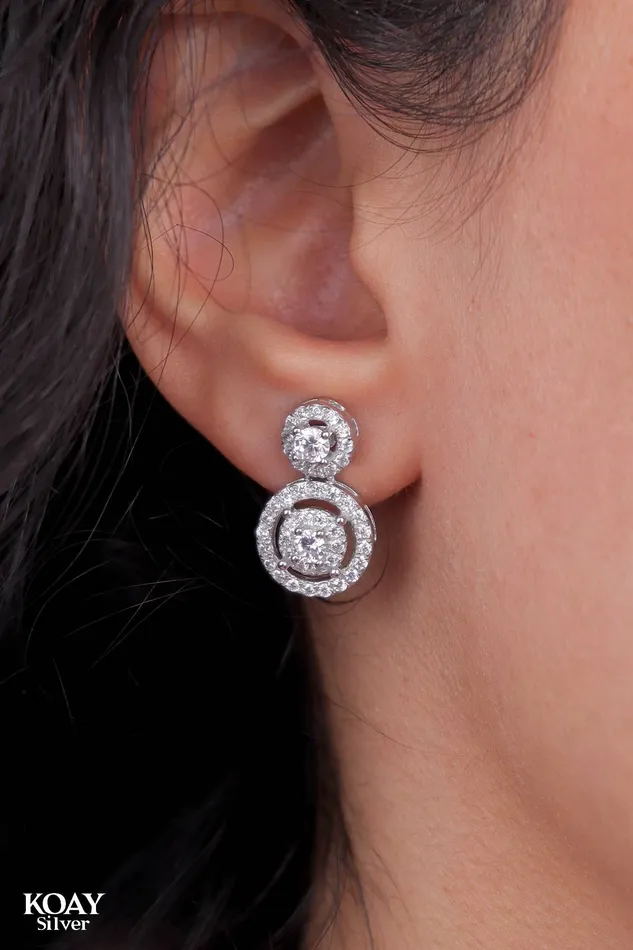 Earrings Zircon Circle 02 Earring KOAY Silver Store