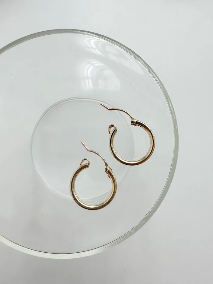 Everyday Click Hoop Earrings Gold Fill Sheena Marshall Jewelry Earrings