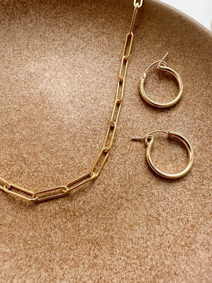 Everyday Click Hoop Earrings Gold Fill Sheena Marshall Jewelry Earrings