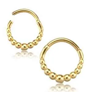Gradient Beaded Hinged Segment Ring Tulsa Body Jewelry Rings