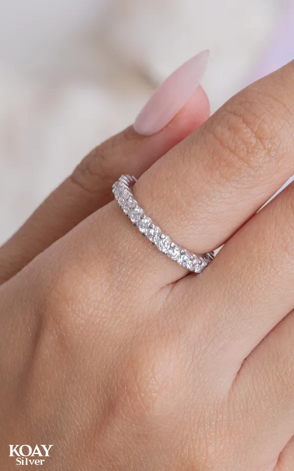 KOAY Silver Store Rings Zircon Ring 086