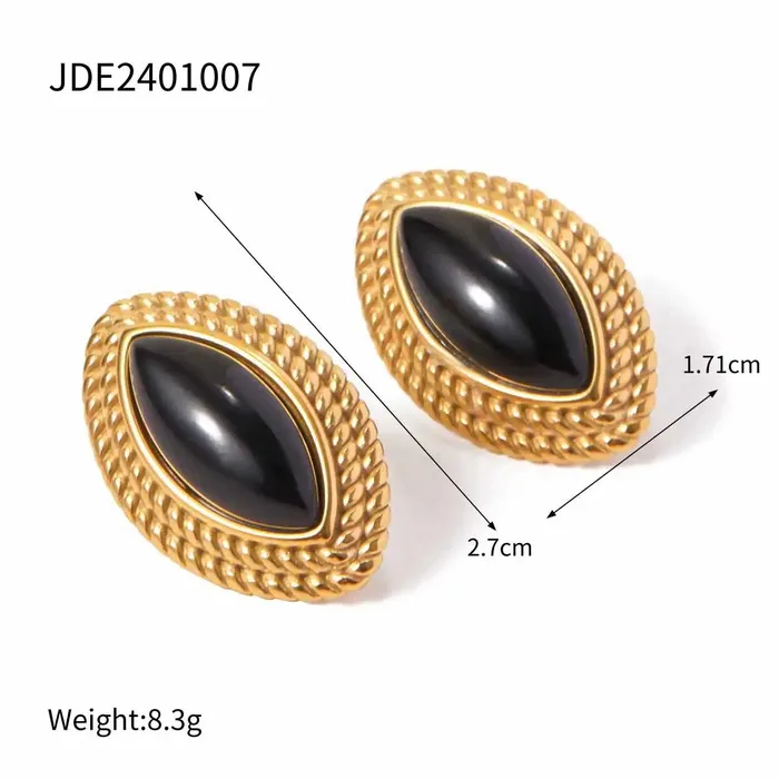 Mabel Love Co Earrings Vintage Oval Stud Earrings