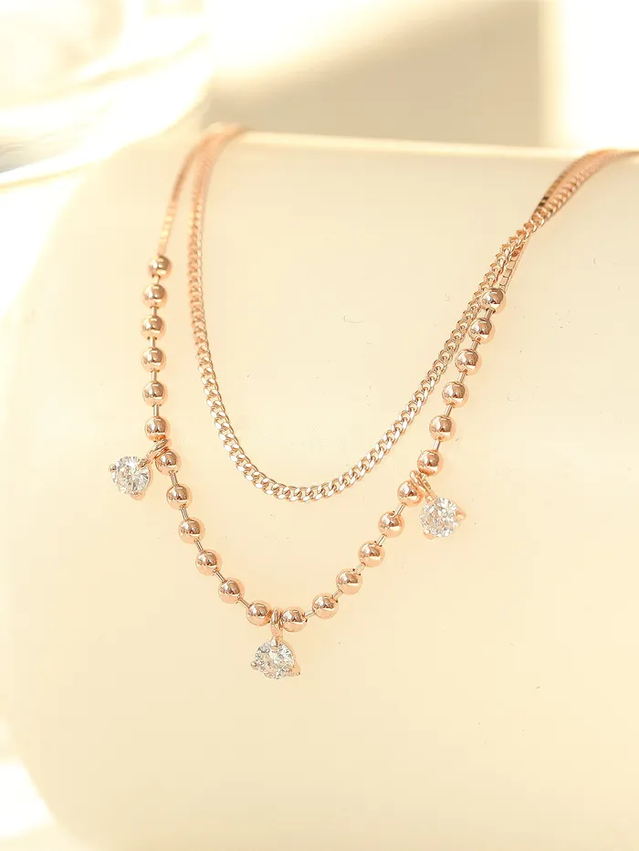 MinimalBijoux 14K 18K Gold Cubic Ball Chain Anklet PreStyled Sets