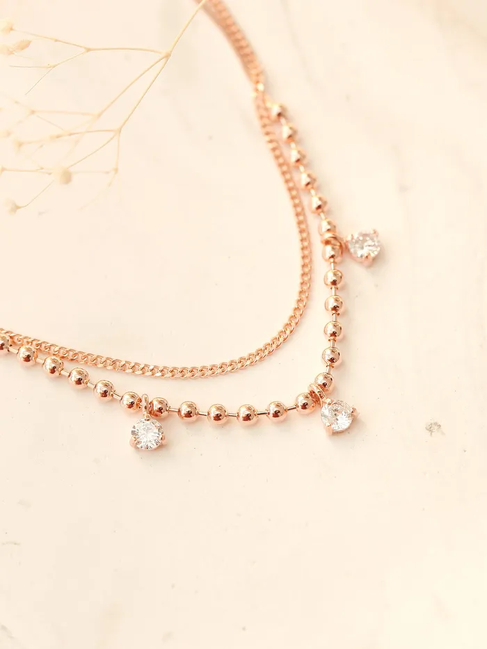 MinimalBijoux 14K 18K Gold Cubic Ball Chain Anklet PreStyled Sets
