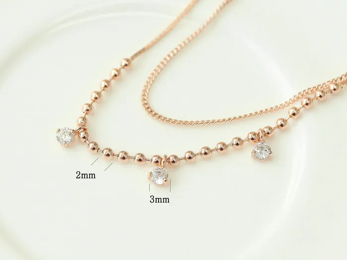 MinimalBijoux 14K 18K Gold Cubic Ball Chain Anklet PreStyled Sets