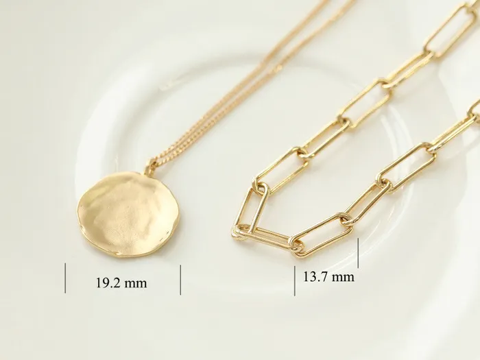 MinimalBijoux Necklaces 925 Silver Coin Chain Necklace