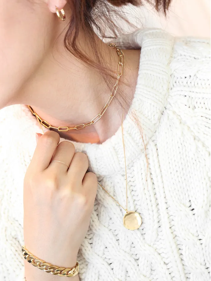 MinimalBijoux Necklaces 925 Silver Coin Chain Necklace