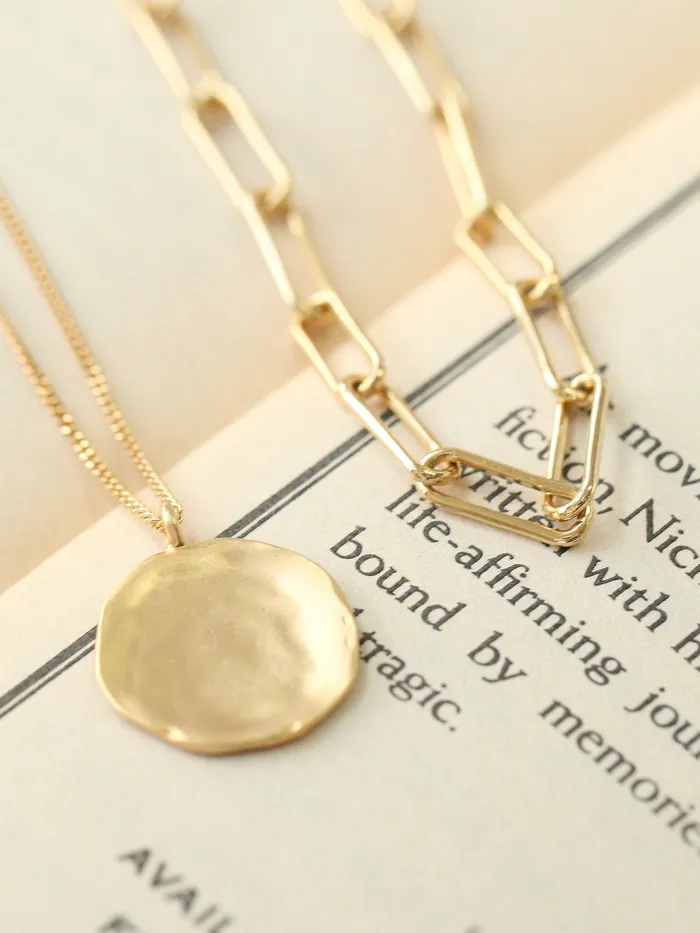 MinimalBijoux Necklaces 925 Silver Coin Chain Necklace